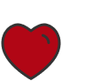 Recently Married Icon - red heart shape